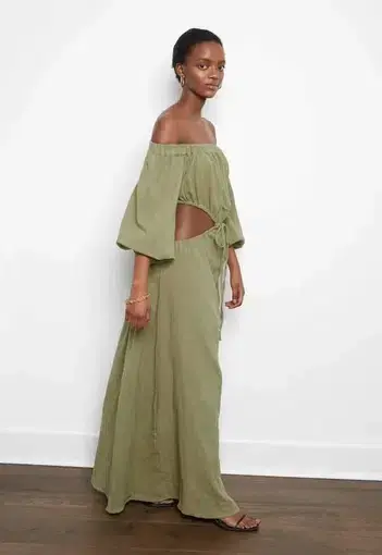 Avenue The Label Maxi Isadora Dress Green Size 10