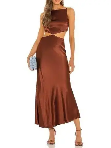 Bec and Bridge Cherry Camilla Cut Out Maxi Dress in Brown Size 8
