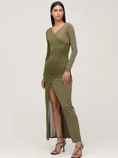 Dion Lee Shadow Knit Dress Green Size 8