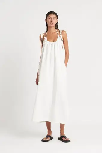 Sir the Label Lila Midi Dress White Size 8