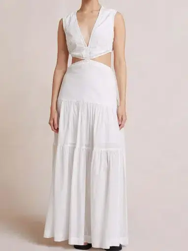 Bec and Bridge Desert Palm Plain Maxi Dress White Size 6