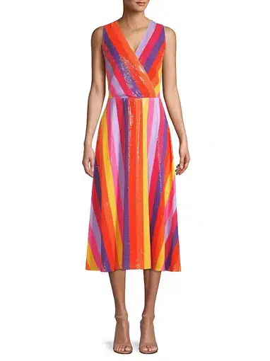 Olivia Rubin Thea Dress Rainbow Stripe