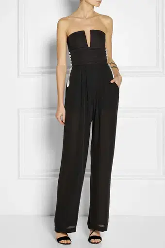 Sass and Bide All About The Bass Silk Jumpsuit Black Size 8