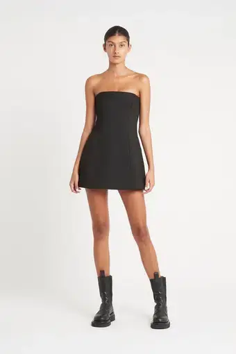 Sir the Label Maxe Strapless Mini Dress Black Size 8