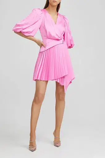 Acler Harlem Mini Dress Pop Pink Size 10 