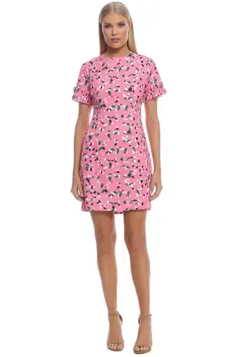 By Johnny Painted Petal Tee Ruffle Dress Pink Size 10