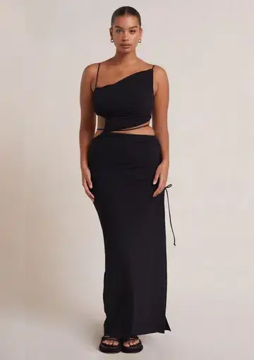 Bec & Bridge Dilkon Maxi Dress Black Size 8