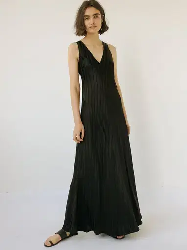 Lee Matthews Tamara Bias Maxi Dress Black Size 14