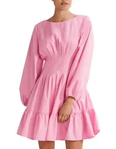 Country Road Cotton Poplin Mini Dress Pink Size 12