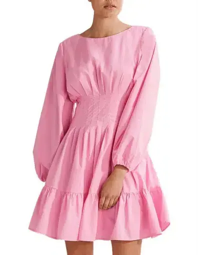 Country Road Cotton Poplin Mini Dress Pink Size 12