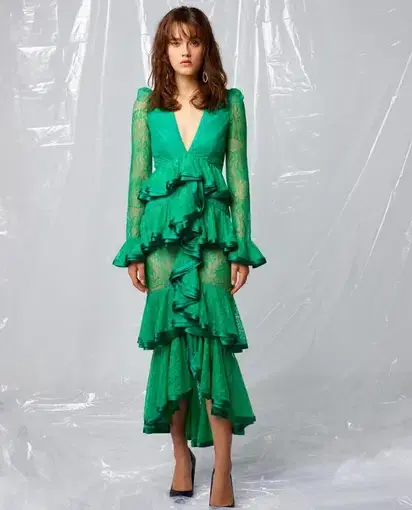 Nicola Finetti Maia Dress Green Size 8