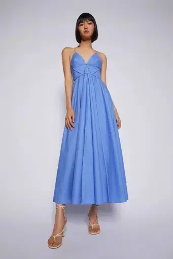Scanlan Theodore Parachute Strappy Dress Blue Size 8