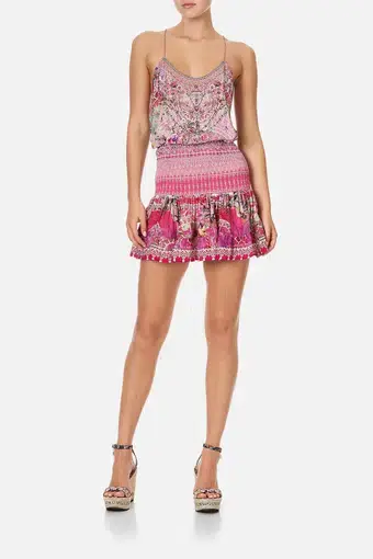 Camilla Shirred Skirt Glasshouse Romance Floral Size AU 12 