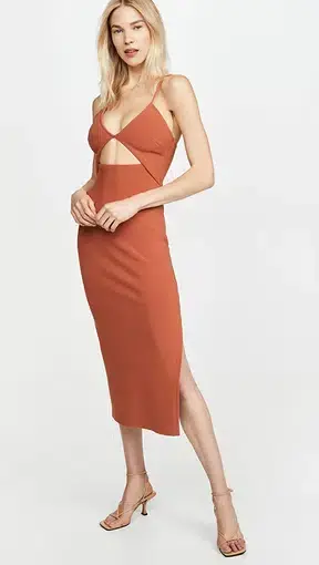 Bec & Bridge Ruby Midi Dress Orange Size 10