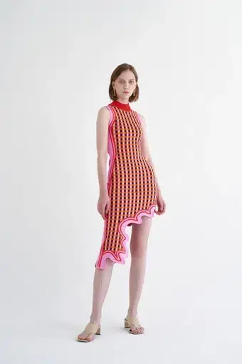 PH5 Lydia Wavy Asymmetric Dress Pink