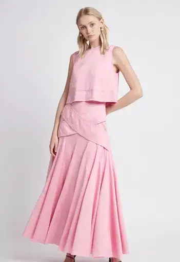 Aje Serendipity Midi Skirt Pink Musk