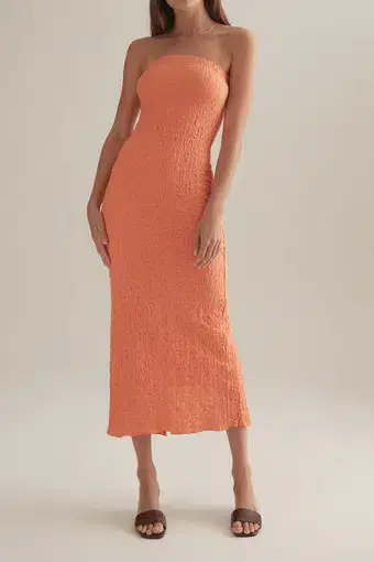 Ownley The Petra Dress in Aperol Spritz Orange