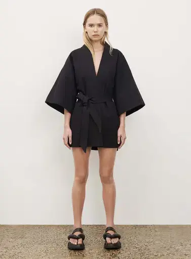 Wardrobe NYC Mini Kimono Black