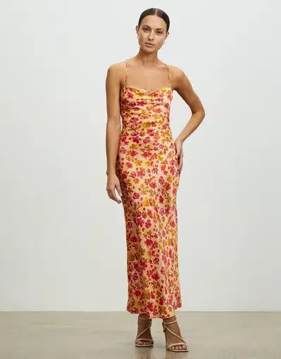 Lover Ophelia Silk Maxi Dress print Size 8