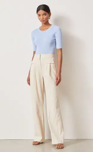 Bec & Bridge Astrid Knit Tee and Anika Pants Set Blue Size 10