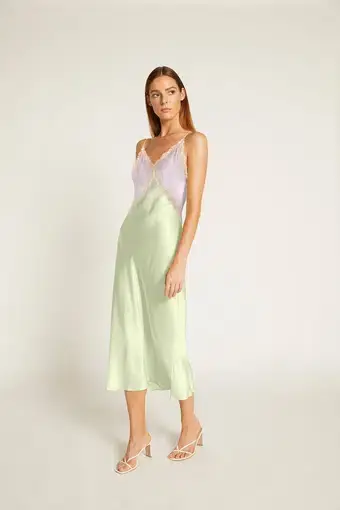 Ginia Sadie Dress in Lilac Lime