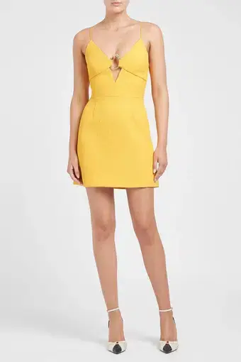 Rebecca Vallance Romy Mini Dress Yellow Size 12