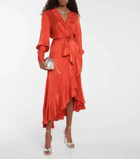 Zimmermann Silk Wrap Midi Dress Red
Size 2 / Au 10-12