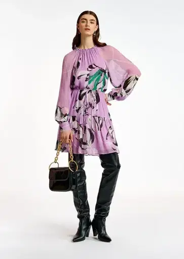 Essentiel Antwerp Aubrey Mini Dress Lilac Rain Size 10 