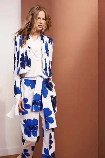 Chloé Silk Trouser Flower Print Size 8