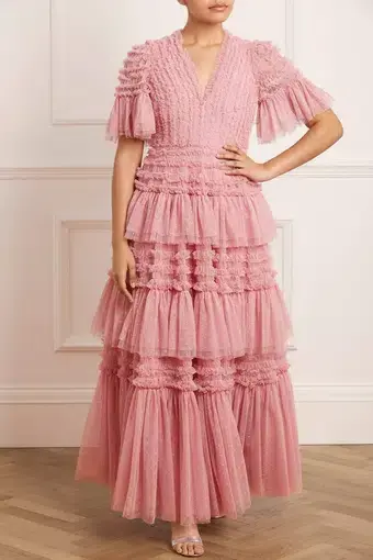 Needle & Thread Clarabelle Gown Pink Rose