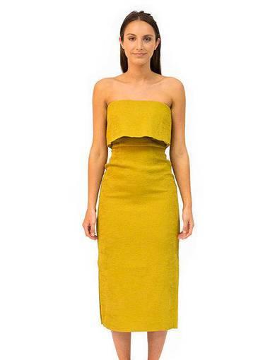 C/Meo Collective Love Like This Dress Chartreuse Yellow - Size 10