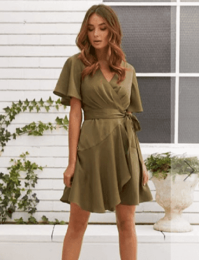  Rodeo Show Margherita Dress Olive size 14