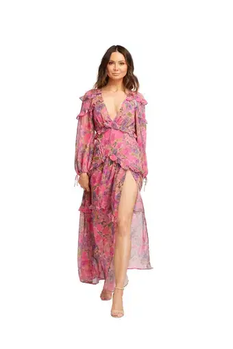 For Love And Lemons Annie Maxi Dress Pink Size 6