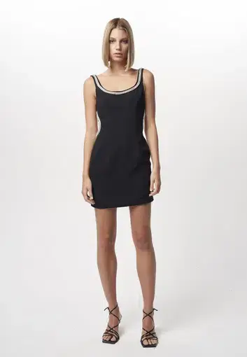 Nicola Finetti Short Diamond Backless Dress Black Size 10