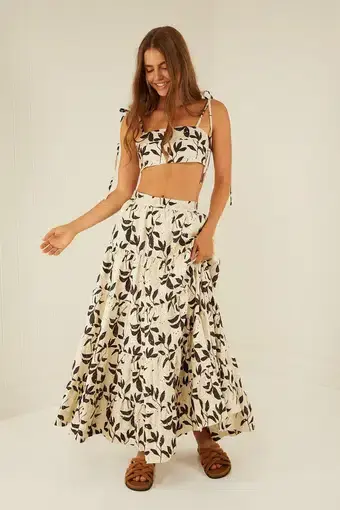Palm Noosa Happy Hour Crop and Skirt Set Print Size 6
