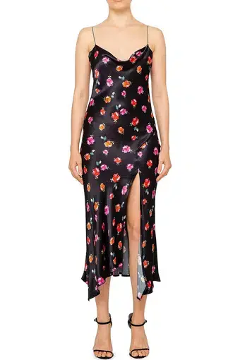 Bec & Bridge Floral Slip Dress Black Size 8