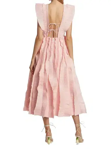 Aje Hybrid Midi Dress in Rose Pink Size 14 | The Volte