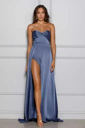 Elle Zeitoune Magnolia Dress Slate Blue Size 6
