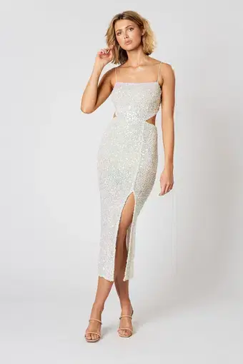 Winona Prism Midi Dress Sequin Size 6 