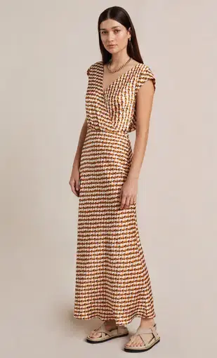 Bec and Bridge Casablanca Wrap Maxi Dress Print Size 10