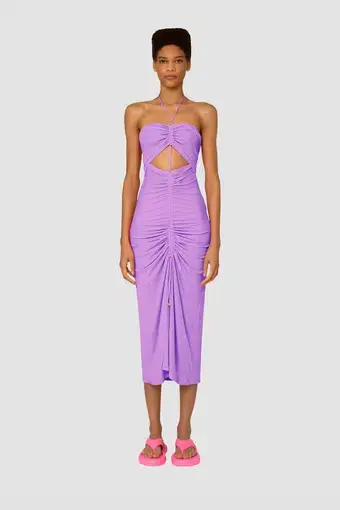 Amy Lynn Jersey Cut-out Dress Vega Lilac Size 8