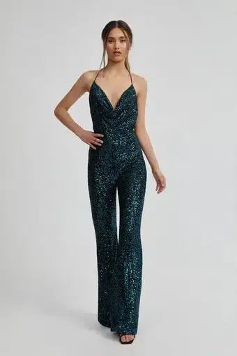 Lexi Micaela Jumpsuit in Teal Green