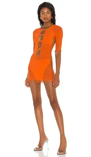 Poster Girl The Miranda Mini Dress in Tangerine Orange