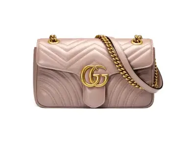 Gucci GG Marmont Matelassé Shoulder Bag Dusty Pink 