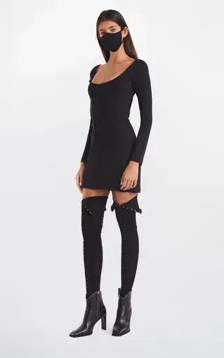 Dion Lee Rib Corset Mini Dress Black Size 10