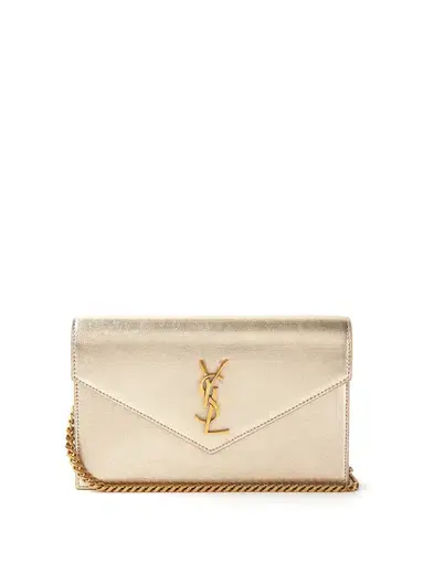 YSL Envelope Cross Body Bag Gold