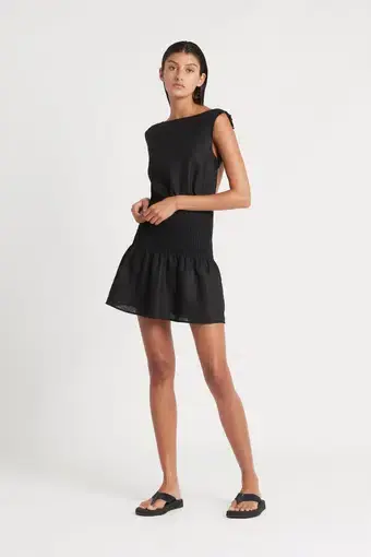 Sir the Label Lorena Open Back Mini Dress Black Size 0