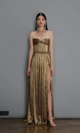 Bronx and Banco Florence Strapless Gown Gold Size 10