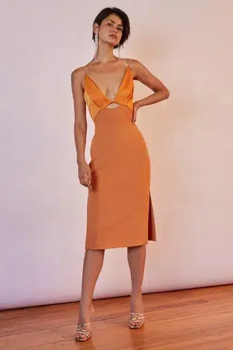 Finders Keepers the Label Paradise Dress Orange Size 8