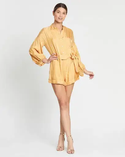 Shona Joy Boiler Suit in Saffron Yellow Size 8